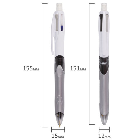 Ручка шариковая автоматическая с грипом BIC "4Colours 3 + 1 HB", 3 цвета (синий, черный, красный) + механический карандаш, 942104 фото 6 Ручка шариковая автоматическая с грипом BIC "4Colours 3 + 1 HB", 3 цвета (синий, черный, красный) + механический карандаш, 942104 фото 6